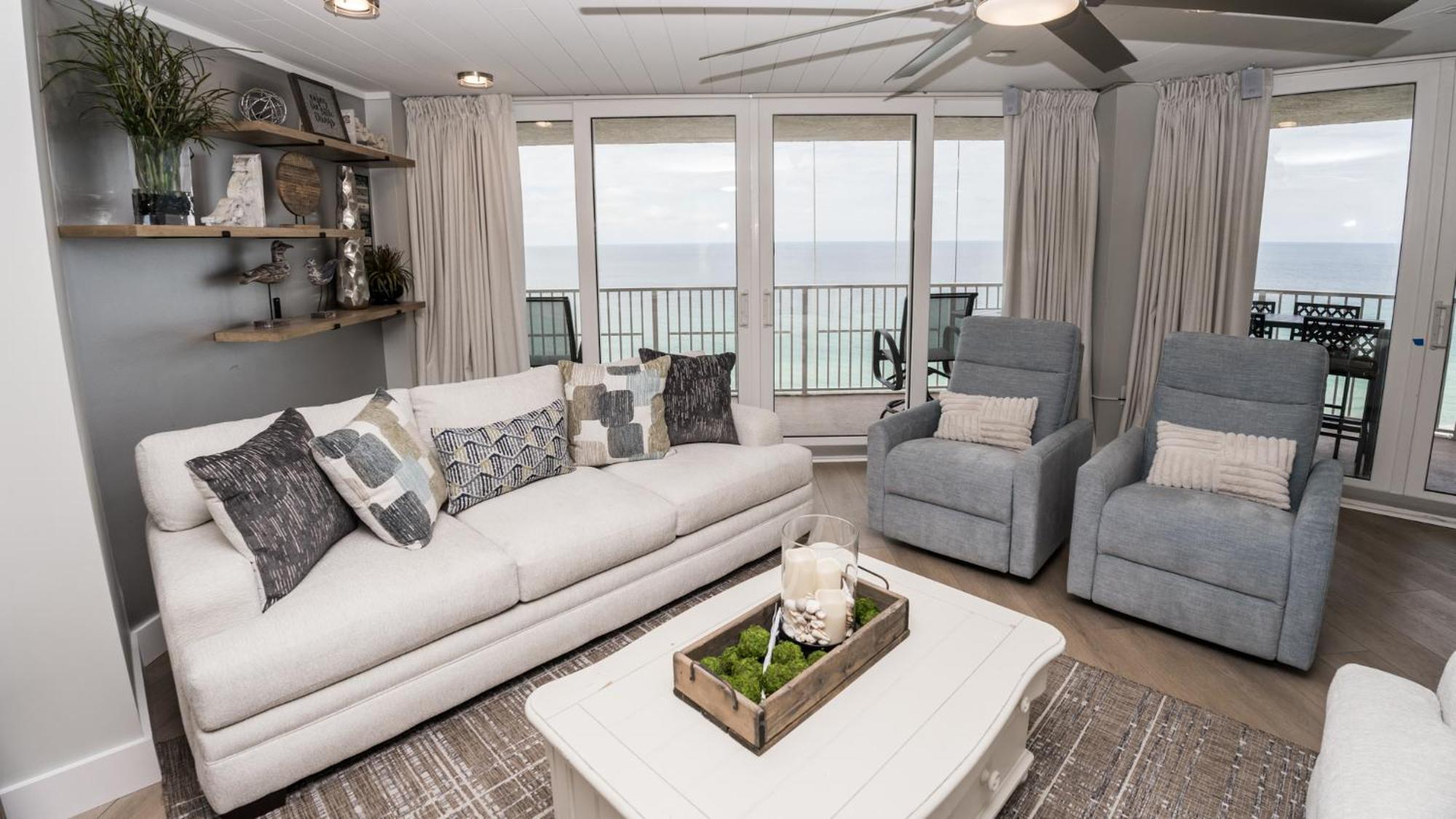 פנמה סיטי ביץ' New Rental - 3Br 3Ba Corner Beachfront - 2024 Remodel - 3 Pools, Tiki Hut, Gym, Tennis מראה חיצוני תמונה