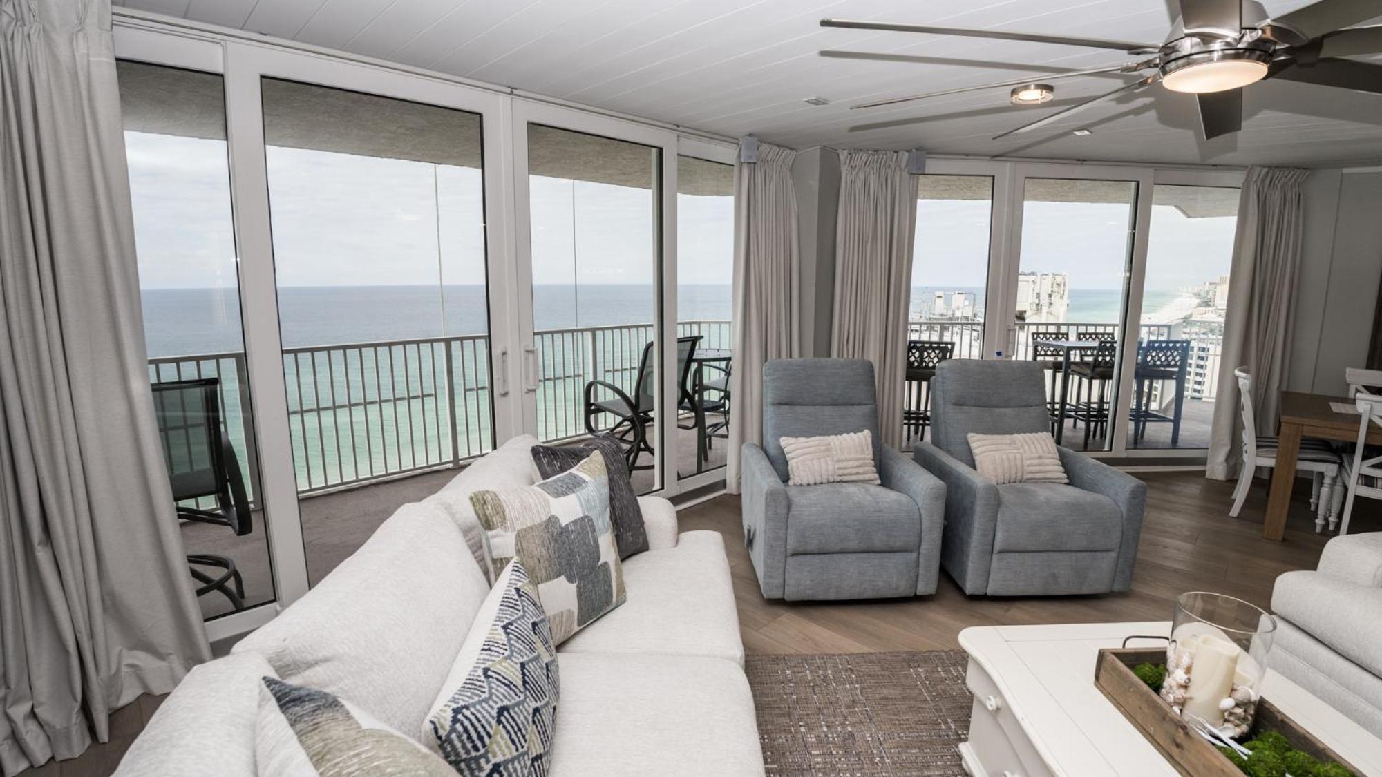 פנמה סיטי ביץ' New Rental - 3Br 3Ba Corner Beachfront - 2024 Remodel - 3 Pools, Tiki Hut, Gym, Tennis מראה חיצוני תמונה