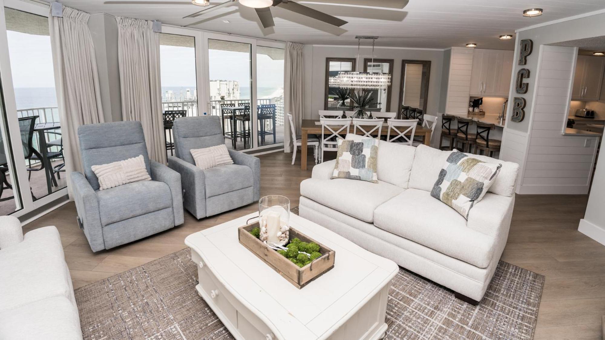 פנמה סיטי ביץ' New Rental - 3Br 3Ba Corner Beachfront - 2024 Remodel - 3 Pools, Tiki Hut, Gym, Tennis מראה חיצוני תמונה